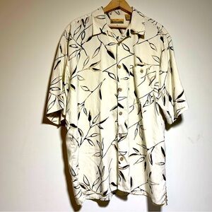 Bobby Chan 100% Silk Button Down Hawaiian Camp Bowling Shirt Men’s Large